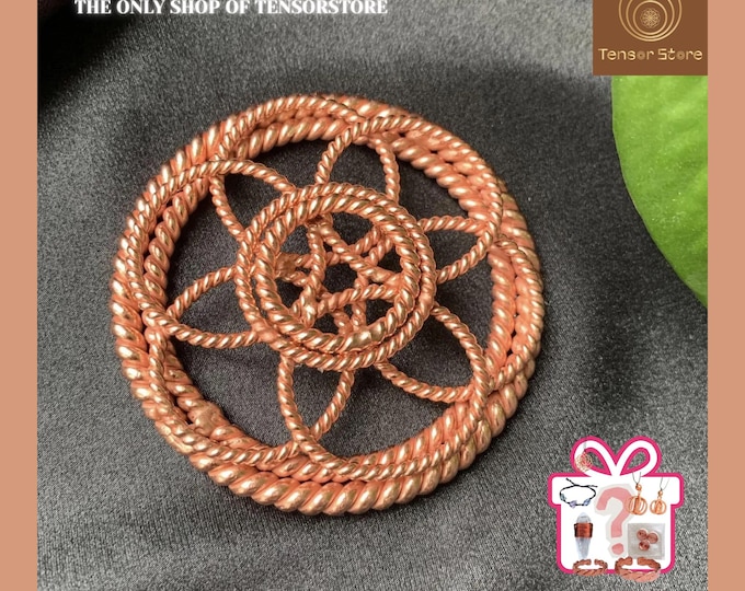 Flower of Life Copper Disc: EMF Protection, Aura Cleanser