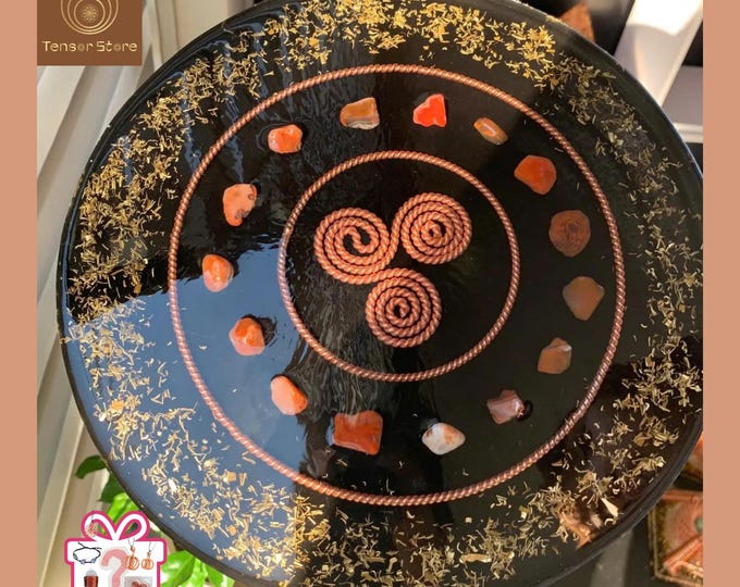 Lakhovsky Coil Energy Plate: Shungite, Tensor Rings, Chakra Grid