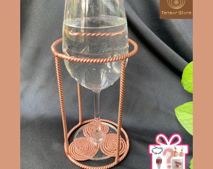 Red Copper Tensor Ring Water Charger: 177MHz & 144MHz Sacred Frequencies