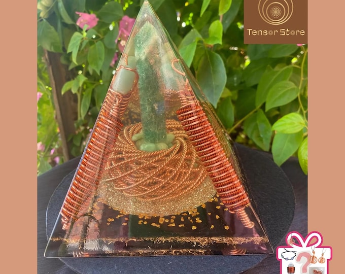 Orgonite Pyramid: Chakra Balancer, Sacred Geometry, Copper Coil Energy Generator