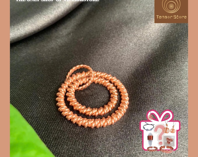 Handmade Copper Tensor Ring Pendant: EMF Protection, Sacred Geometry
