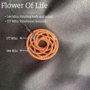 Flower Of Life Pendant, Tensor Pendant, Tensor Rings, Tensor Generator, Lost Cubit, Yoga Tool, 144Hz, 177Hz, Meditation Tool, Sacred Cubit