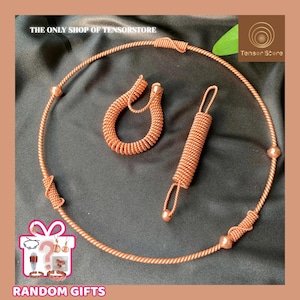 Red Copper Tensor Ring Set: Sacred Cubit Water Purification Tool