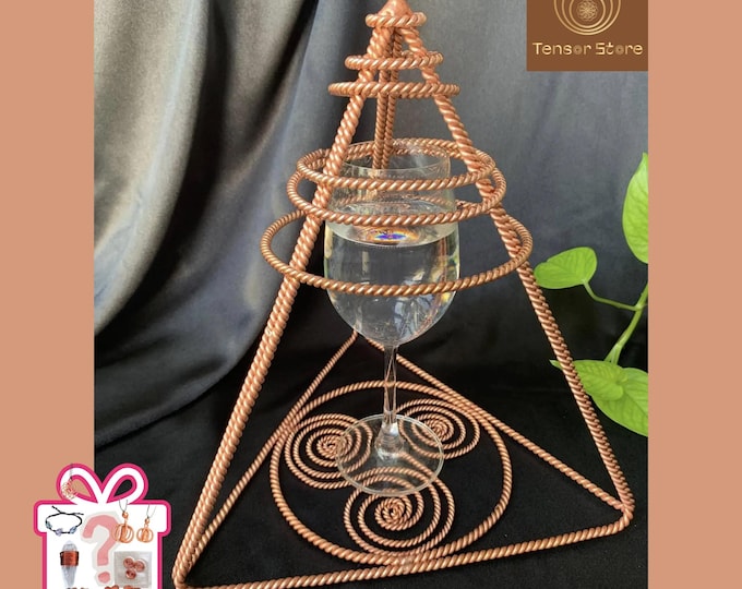 Featured listing image: 6-Frequency Copper Water Charging Pyramid: Sacred Geometry Meditation Tool