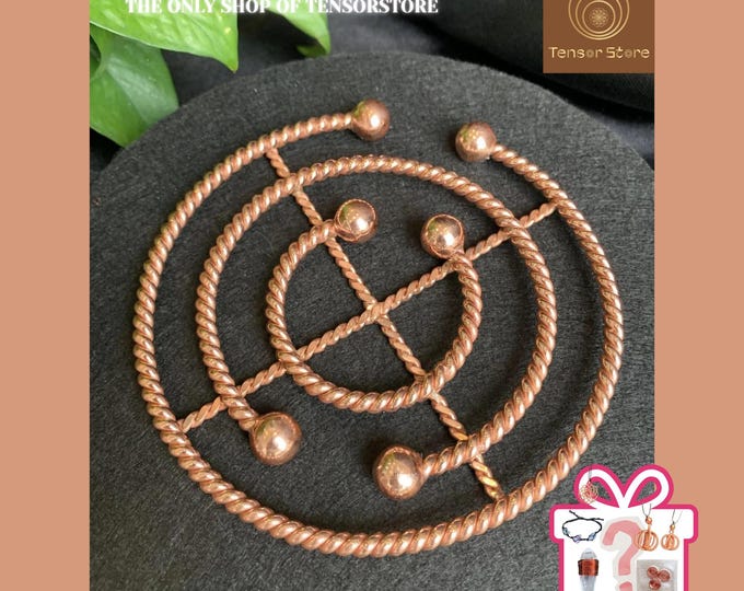 Lakhovsky Copper Energy Rings, Vitality Disc, MWO Tesla antenna, EMF-Aware Tool, Holistic Wellness Dics,Meditation Space Accessory