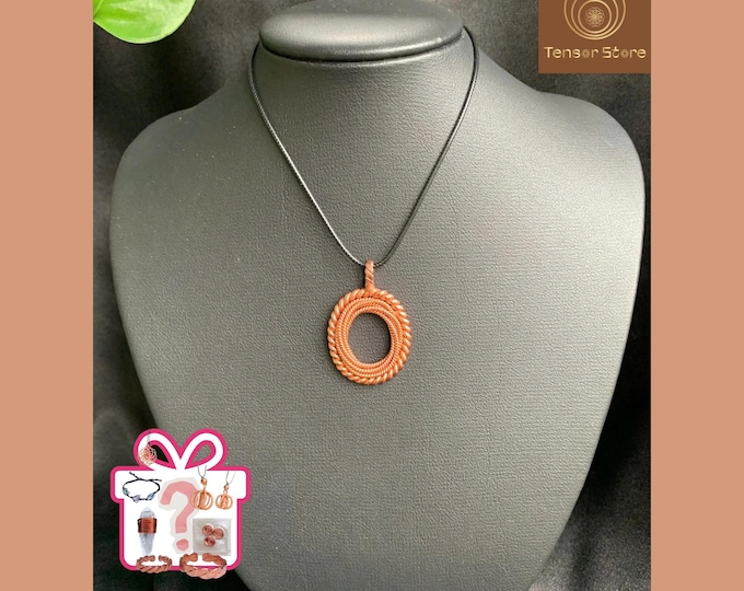 Tensor Torus Pendant, Vortex Tensor Necklace, 144 mhz High frequency jewelry, EMF Grounding Energy Alignment, Gift for Him Her, Gift For Mom