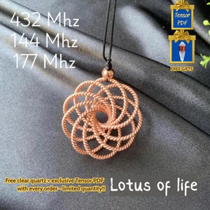 Flower Of Life Pendant, Torus Pendant, Tensor Rings, Tensor Generator, Lost Cubit, Gift For Yoga Teacher, Meditation Tool, Sacred Cubit, 432