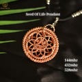 Tensor Seed of Life Pendant – Copper Tensor Trio 528, 432, 144 MHz, Solfeggio Frequency Necklace, Wellness Gift for Dad, Spiritual Gift product logo