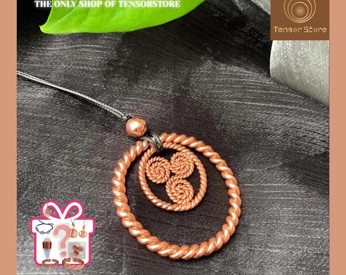 Handcrafted Copper Triskelion Pendant: Energy Harmonizer