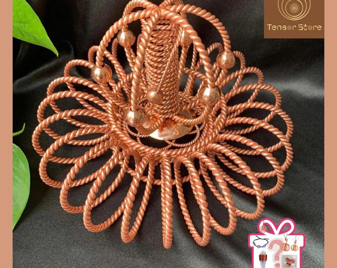 Handcrafted Copper Tensor Harmonizer: Sacred Geometry Energy Tool
