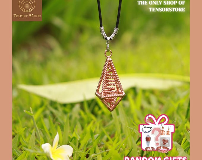 Celestial Pyramid Tensor Necklace | Copper Energy Flow Jewelry, 188mhz, Tensor Store, Christmas Gift, Gift For Teacher