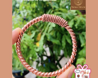 Dual Frequency Copper Bracelet: Handmade Spiritual Energy Tool