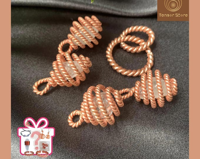 Tensor Pendant Mix Crystal, Tensor Ring, Crown Chakra Grounding Jewelry, Gift for Her, Spiritual Gift for Yoga Teacher