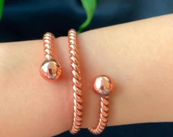 Infinity Twist Bracelet, Tensor Bracelet: Energy Balancing Jewelry, Custom Frequency, 333mhz