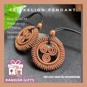 Colgante Triskelion de cobre hecho a mano: Joyería de geometría sagrada, codo perdido, árbol de la vida celta, regalo espiritual de conexión a tierra para irlandeses