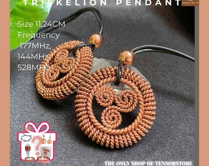 Handmade Copper Triskelion Pendant: Sacred Geometry Jewelry, Lost Cubit, Celtic Tree of Life, Grounding Spiritual Gift for Irish