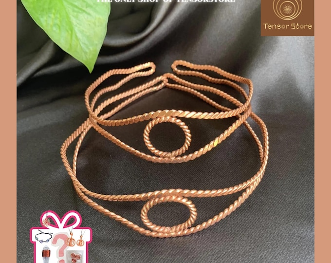 528mhz Tensor Crown: Handcrafted Copper Energy Healing Tool