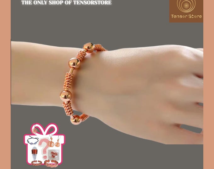 Handwoven Copper Tensor Bracelet: Custom Frequency Spiritual Jewelry