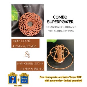 Kraftvolles Torus & Tweichenor Ring Harmonizer Set - Werkzeuge der Heiligen Geometrie für Energiereinigung, Erdung, Chakra-Ausgleich und Schwingungsheilung