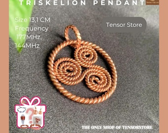 Triskelion Kupfer Anhänger: Energie Harmonisator, EMF Balance
