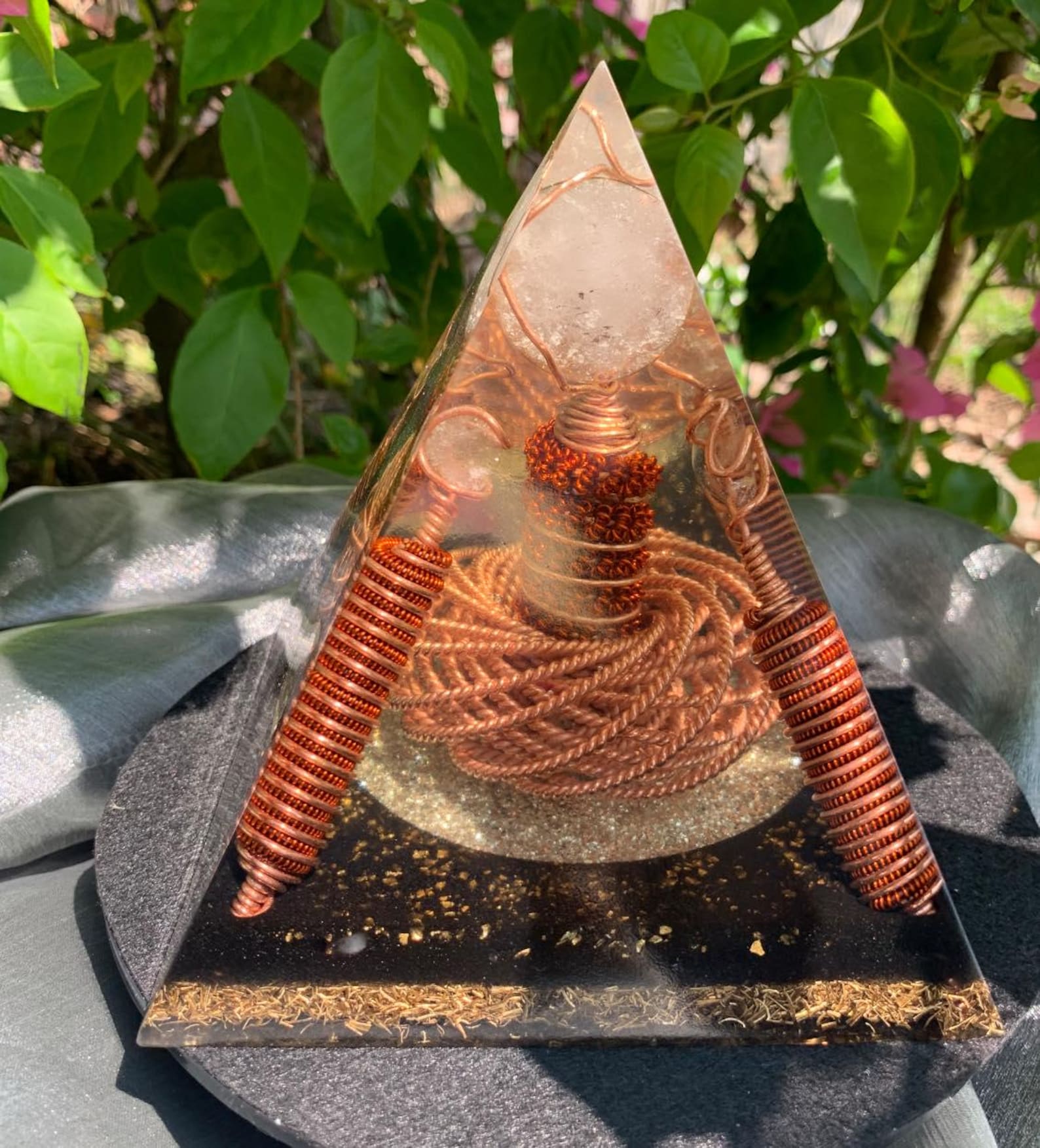 Rodin Machine Ring Orgonite Pyramid: Quartz Sphere, Rodin Coil, Tensor Ring - EMF ...