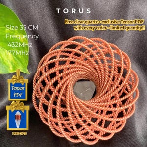 Tensor Torus Medium Size, Double Cubit 432MHz & Custom Frequency for Energy Alignment, Meditation Tool, High frequency Field Generator