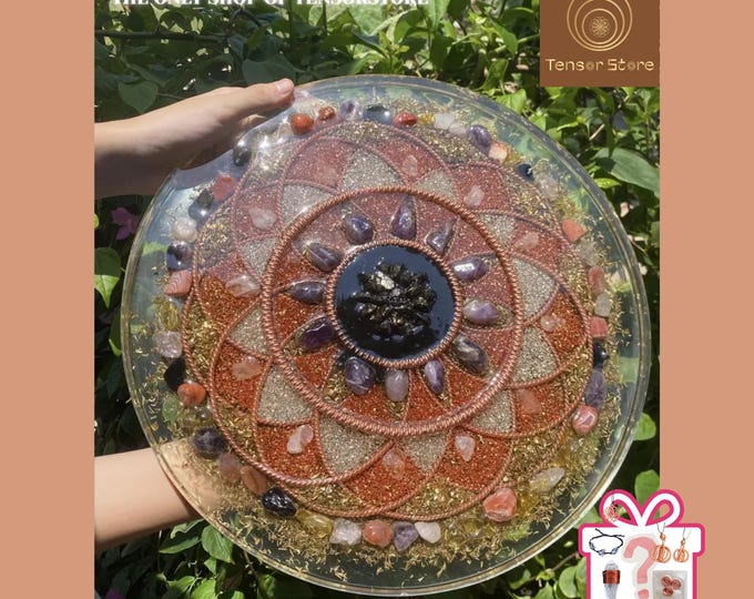 Orgonite Charging Plate: Sacred Geometry, Crystal Grid, Energy Alignment