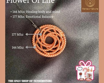Flower Of Life Pendant, Tensor Pendant: Handmade Yoga Meditation Tool