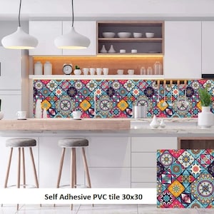 Azulejos tegel stickers, vinyl tegel stickers, PVC vloertegels, Peel en stick wandtegels, zelfklevende tegels, vloerbedekking, doe-het-zelf vloeren