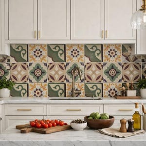 Patchwork Vinyl Tiles: Peel and Stick Flooring -30x30 cm