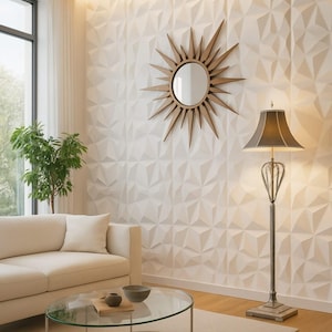 Paneles de pared de PVC 3D: Decoración de pared moderna con acento, 50 x 50 cm