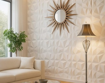 3D PVC Wall Panels: Modern Accent Wall tile, 50x50 cm