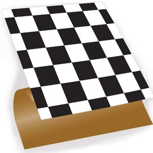 Black & White Checkered Vinyl Floor Tiles: Self-adhesive PVC Flooring ...