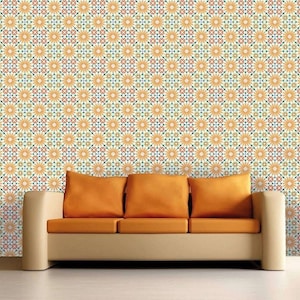 Floral Peel and stick tile, PVC Floor tiles, Vinyl floor covering, Self adhesive sticker tile, Vinyl decal, DIY flooring, Vinyl tile sticker