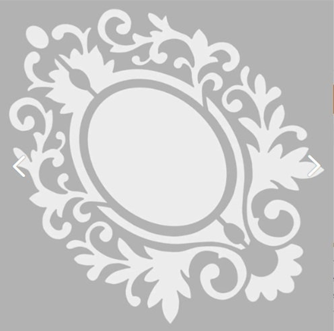 Vintage Frame Wall Stencil Wall Decor Stencil Mirror Shape Etsy