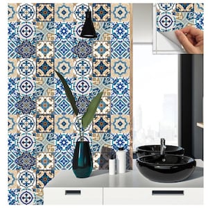 Portuguese Pattern Vinyl Floor Tiles, Azulejos vinyl tiles, Peel and stick tiles, PVC Floor stickers, Self adhesive Vinyl stickers