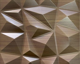 Pannelli murali effetto legno 3D: Piastrelle decorative moderne per pareti (50 x 50 cm)