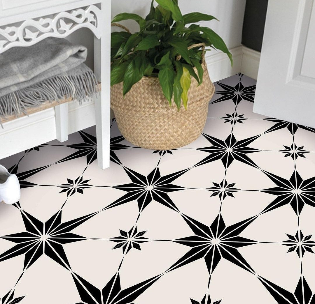 Monochrome PVC floor tiles, Self adhesive PVC flooring, Peel and stick tile,  Vinyl floor covering, Vinyl tile stickers, Tile for bathroom