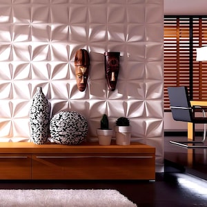 Decorative Wall Tile, 3D wall panel, PVC wall decor,  Modern DIY Wall Paneling, Interior Wall decor, 50x50 cm Paintable Wall panel,