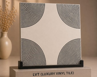 Black & White  Peel and Stick Floor Tile – Self Adhesive vinyl flooring (1,5 mm thickness)