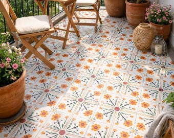 Vintage Vinyl Flooring: Peel and stick tiles,  PVC floor covering- 30x30 cm