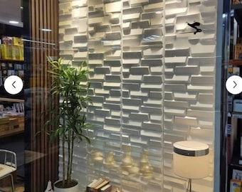 3D PVC Wall Panels: Modern Accent Wall tile, 50x50 cm