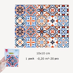 Portuguese Pattern Vinyl Tiles, Azulejos vinyl flooring, Peel and stick tiles, PVC Floor stickers, Self adhesive Vinyl tile stickers