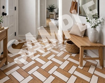 SAMPLE 30X30 cm- Wood Effect Vinyl Floor Tiles: Self-Adhesive Peel & Stick Decals