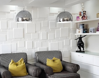 Textured 3D Wall Panels: Modern Accent Wall art, decorative tiles(50x50 cm)