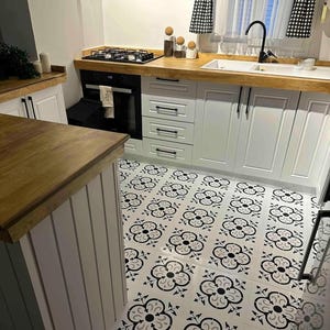 Vintage PVC floor tiles, Self adhesive PVC flooring, Peel and stick tile,  Vinyl floor covering, Vinyl tile stickers,  Tile for bathroom