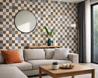 Mosaic Vinyl decals: Peel and Stick tile, DIY Flooring -30x30 cm