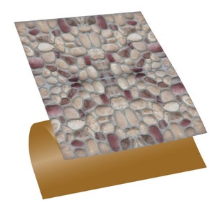 Pebble Stone Vinyl Floor Tiles: Peel and Stick DIY Decals