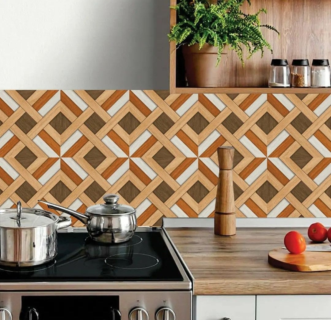 Wooden Effect PVC Floor Stickers Vinyl Tile Stickers Self Etsy