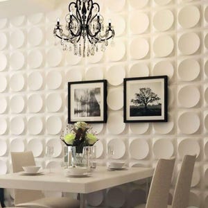 Decorative Wall panel, 3D wall  tile, PVC wall decor,  Modern DIY Wall Paneling, 50x50 cm Paintable Wall panel, Interior Wall decor